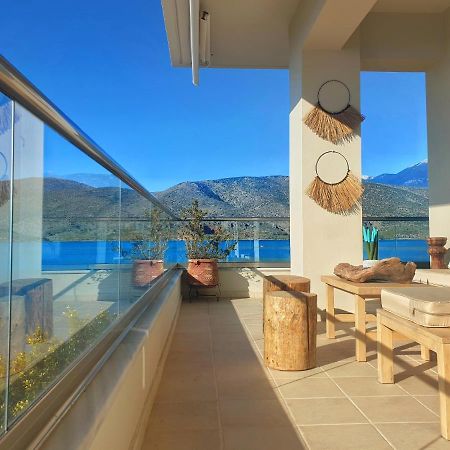 Boho Beach House In Itea-Delphi Buitenkant foto
