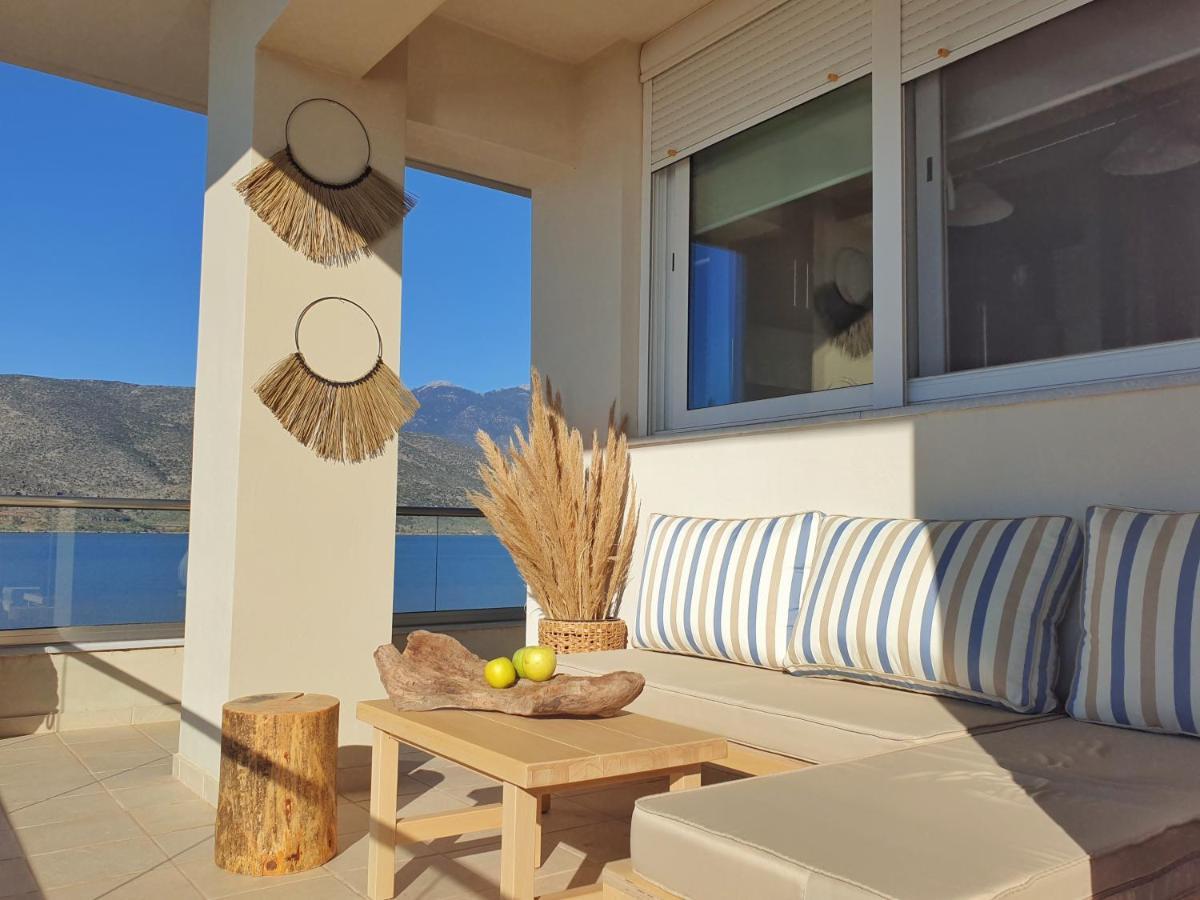 Boho Beach House In Itea-Delphi Buitenkant foto