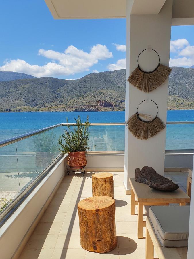 Boho Beach House In Itea-Delphi Buitenkant foto