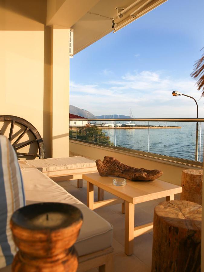 Boho Beach House In Itea-Delphi Buitenkant foto