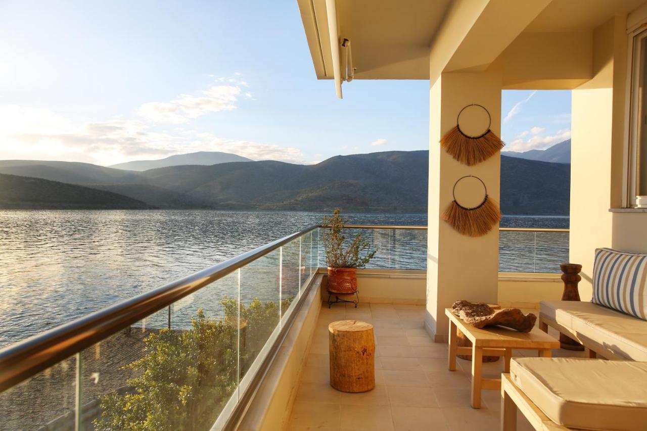 Boho Beach House In Itea-Delphi Buitenkant foto