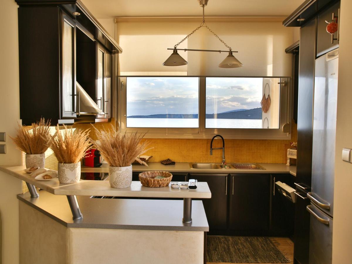 Boho Beach House In Itea-Delphi Buitenkant foto